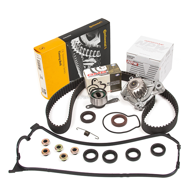 14400-P28-004, 14520-P2A-305, 19200-P08-004 Timing Belt Kit Water Pump Valve Cover Fit 92-95 Honda Del Sol Civic 1.6L D16Z6