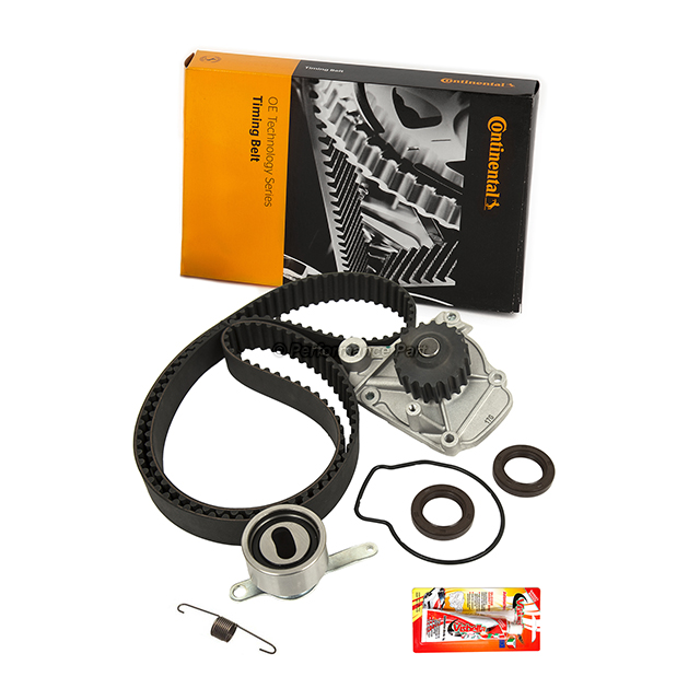 14400-P28-004, 14520-P2A-305, 19200-P08-004 Timing Belt Kit Water Pump Fit 92-95 Honda Civic Del Sol 1.6L SOHC D16Z6