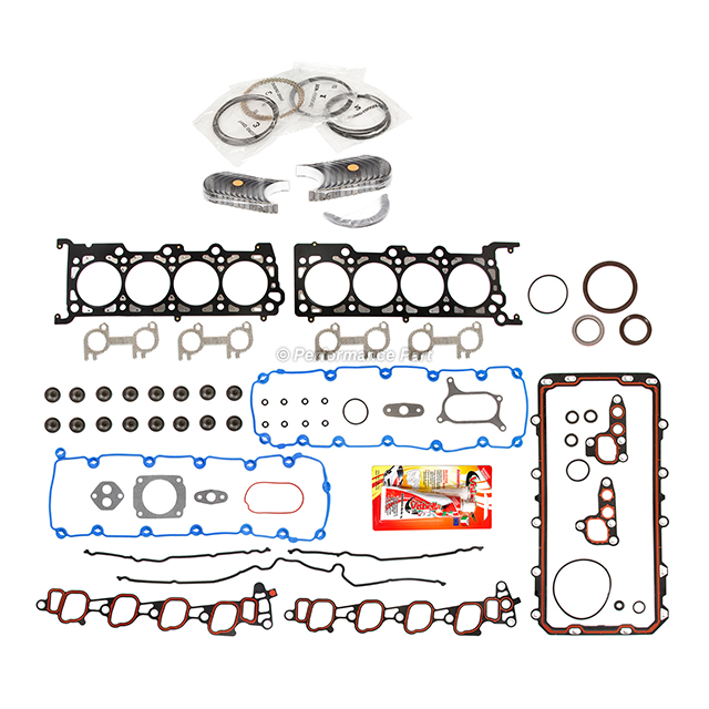 HS9790PT-15, CS9790-5 Full Gasket Set Bearings Rings Fit 00-04 Ford Excursion E150 F150 5.4L SOHC 