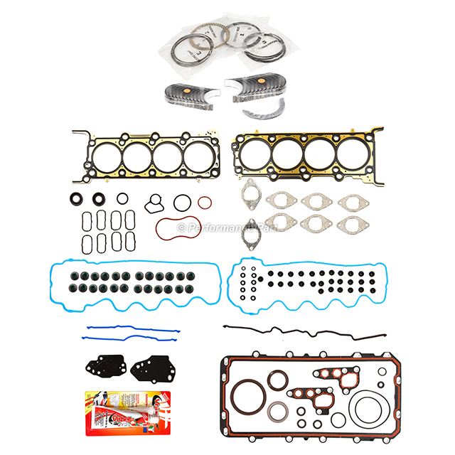 HS26308PT, HS26308PT-1, CS9790 Full Gasket Set Bearings Rings Fit 05-08 Ford Mustang 4.6 SOHC 24V