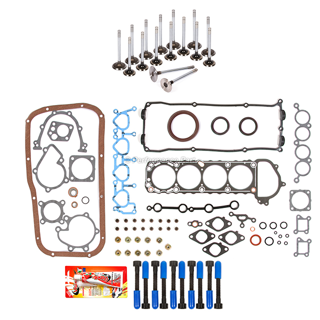 HS26171PT, ES72231, CS9820, V-2647, V2646X, 021-3333, 021-3401 Full Gasket Set Intake Exhaust Valves Fit 95-98 Nissan 240SX 2.4L KA24DE DOHC