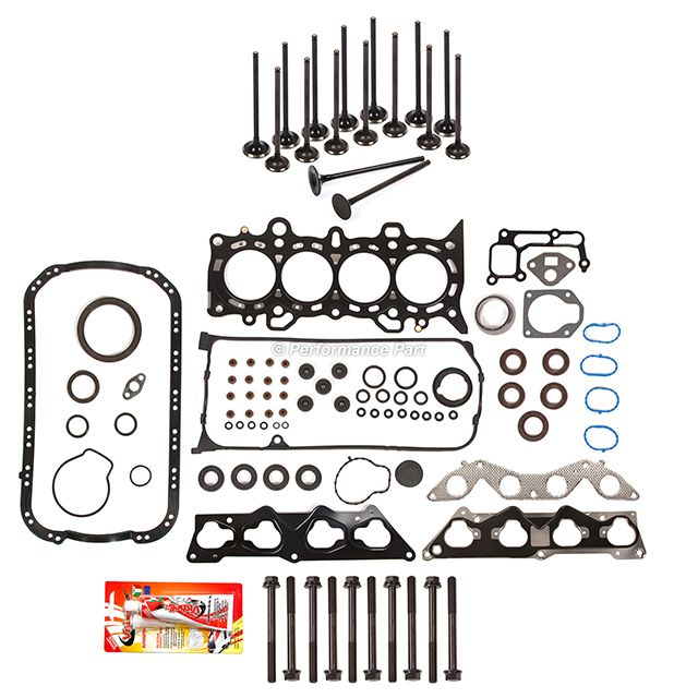 HS26236PT-2, 032-2954, CS26236-1, 021-3383, 021-3384 MLS Full Gasket Set Intake Exhaust Valves Fit 01-05 Honda Civic 1.7L D17A2 D17A6