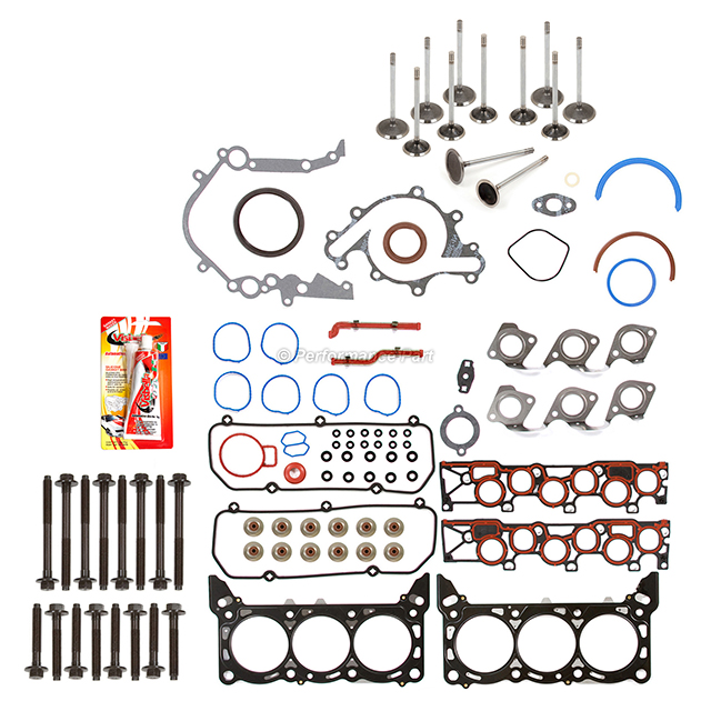 HS9250PT-6,  HS9250PT-7, CS8857-6, ES72160, F65Z-6507-AA, F6ZZ-6505-A, F65Z6507AA, F6ZZ6505A, IV4120, EV4120 Full Gasket Set Intake Exhaust Valves Fit 04-08 Mercury Ford F150 3.9L 4.2L