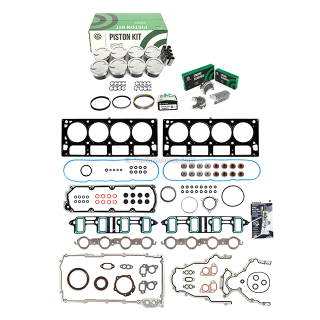 10-889 Full Gasket Set Pistons Bearings Fit 07-20 GMC Chevrolet Cadillac 6.0L OHV