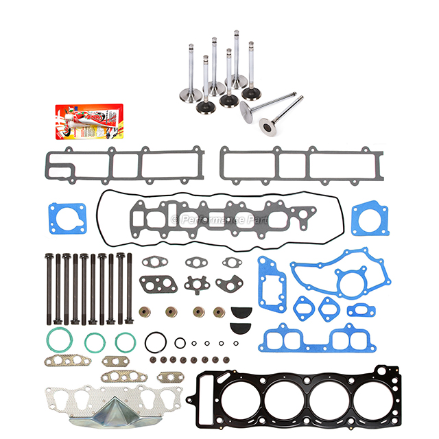 HS26185PT-2, ES71178 MLS Head Gasket Set Intake Exhaust Valves for 85-95 Toyota 2.4 SOHC 22R 22RE