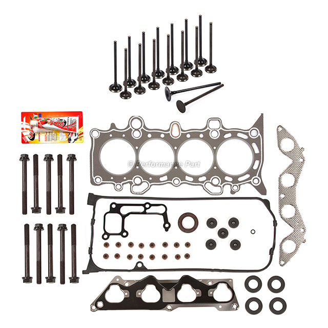 HS26236PT-2, 032-2954 Head Gasket Set Intake Exhaust Valves for 01-05 Honda Civic 1.7L D17A2 D17A6