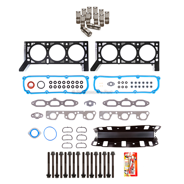 HS26326PT, MS92808, MS92808-1, ES72163 Head Gasket Set Bolts Lifters Fit 07-11 Jeep Wrangler 3.8L V6 OHV 