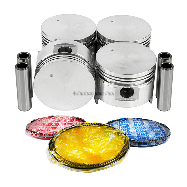  Pistons w/ Rings for 82-83 Honda 1.5L L4 SOHC 8v