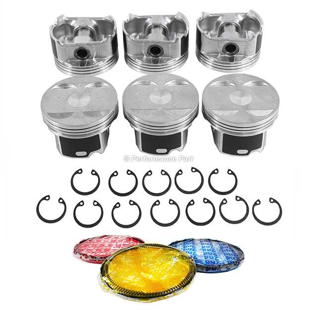  Pistons w/ Rings for 08-11 Honda Pilot 3.5L V6 SOHC