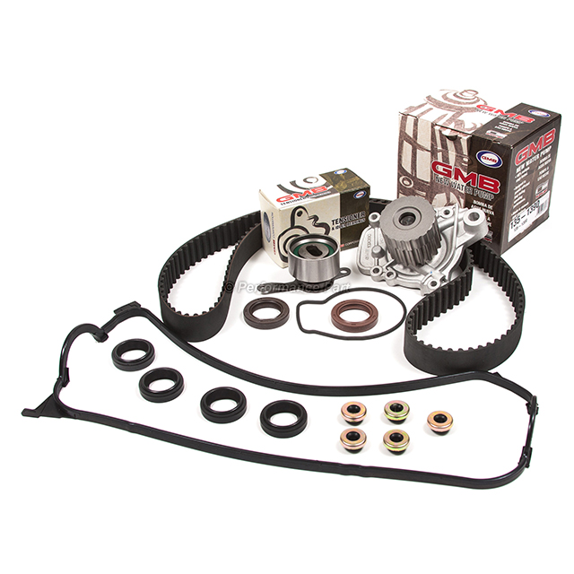 14400-P28-004, 14520-P2A-305, 19200-P2A-A01 Timing Belt Kit Water Pump GMB Valve Cover Fit Honda Del-Sol 1.6L D16Y7
