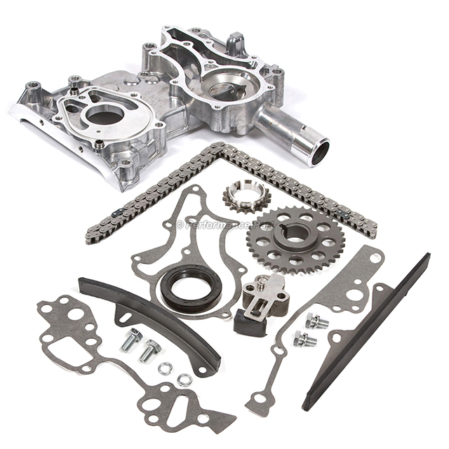 13523-38011, 13521-38010, 13506-38010, 13540-38012, 13561-38010, 13562-38010 High Performance Timing Chain Kit Timing Cover for 85-95 Toyota 22R 22RE 2.4 