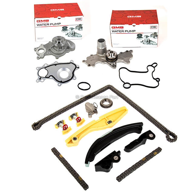 BL3Z-6268-A, AT4Z-6268-A, AT4Z-6306-A, JL3Z-6L266-A, AT4Z-6K254-A , AT4Z-6B274-A, BL3Z-6K255-A, AT4Z-6K297-A, AT4Z-6K297-B, AT4Z-6K297-D Timing Chain Kit Ford F150 Water Pump w/ 4 Bolt Flange Fit 15-17 Transit 3.5L