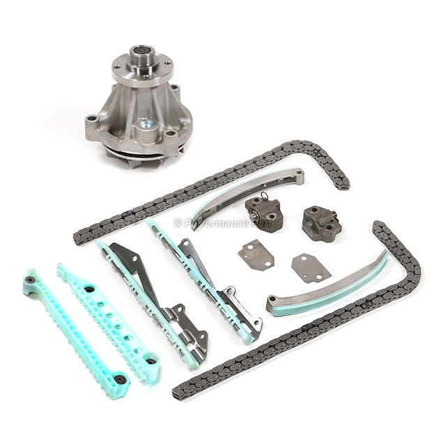 5W7Z-6268-AA, F6AZ-6L266-DA, F6AZ-6L266-CA, 1L2Z-6L253-BA, 1L2Z-6L253-AA, F3AZ-6K297-A, F3AZ-6K297-B, 1L2Z-6K297-AA, 4R3Z-6B274-BA Timing Chain Water Pump Kit w/o Gears Fit 97-02 Ford Mercury Mustang 4.6