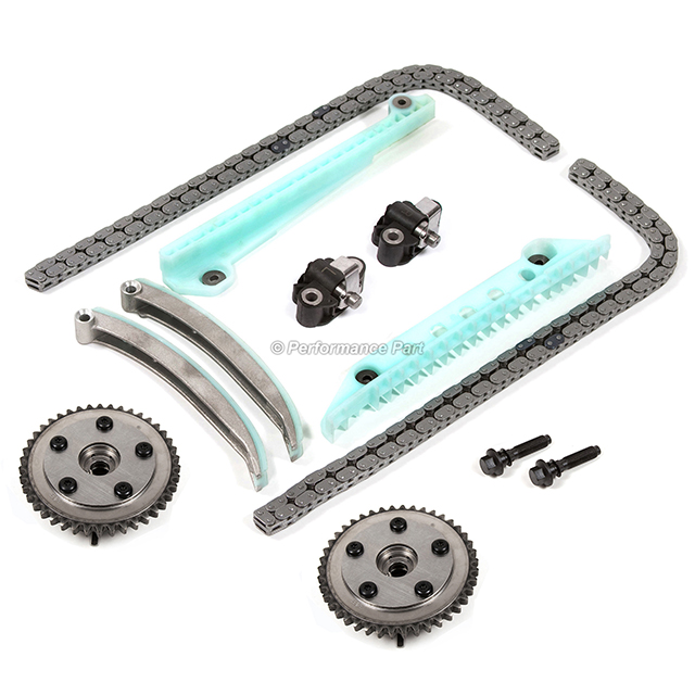 5W7Z-6268-AA, 1L2Z-6L253-BA, 1L2Z-6L253-AA, 4R3Z-6B274-BA, 4R3Z-6M256-CC, XL1Z-6L266-AA, 1L3Z-6L266-AA Timing Chain Kit Cam Phaser for 05-10 Ford F150 Mustang Explorer 4.6 TRITON 24V