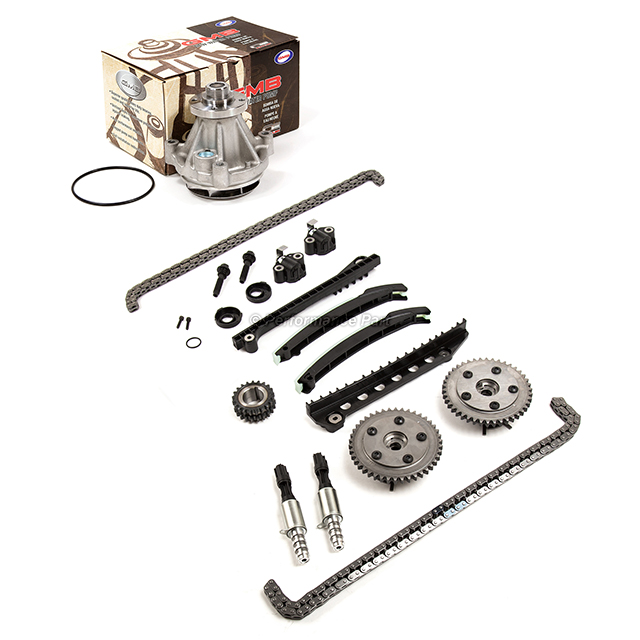 5L3Z-6268-A, XL3Z-6306-AA, F85Z-6K255-AA, 4L3Z-6M256-AA, F85Z-6M274-AA, 2L1Z-6K297-AA,  3R2Z-6A257-DA Timing Chain Water Pump Kit Cam Phasers Solenoid Fit 04-08 Lincoln Ford F150 5.4