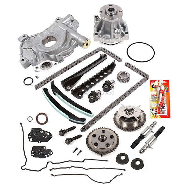 5L3Z-6268-A, XL3Z-6306-AA, F85Z-6K255-AA, 4L3Z-6M256-AA, F85Z-6M274-AA, 2L1Z-6K297-AA,  3R2Z-6A257-DA,  9L3Z-6600-A Timing Chain Kit Cam Phaser VCT Selenoid Oil Water Pump for 10-14 Ford 5.4