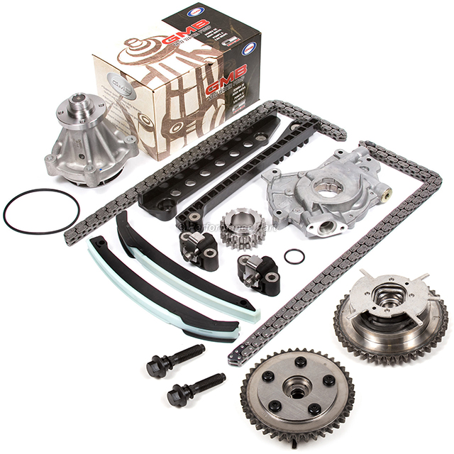 5L3Z-6268-A, XL3Z-6306-AA, F85Z-6K255-AA, 4L3Z-6M256-AA, F85Z-6M274-AA, 2L1Z-6K297-AA, 3R2Z-6A257-DA, 9L3Z-6600-A Timing Chain Kit Cam Phaser Oil Water Pump Gasket for 07-08 Ford 5.4 3VALVE