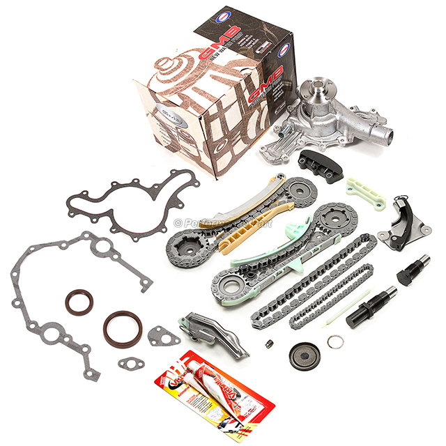 4L2Z-6M290-AA, 2U3Z-6M264-AA, F77Z-6306-BE, 2L2Z-6306-BA, 2L2Z-6306-AA, 4L2Z-6M290-AA, F77Z-6268-BC, F77Z-6268-AB, 7U3Z-6A257-A, 1L2Z-6L266-AA, YL2Z-6L266-AA, 2L2Z-6K297-AA Timing Chain Kit Timing Cover Gaskets Water Pump Seals for 97-11 Ford 4.0 V6