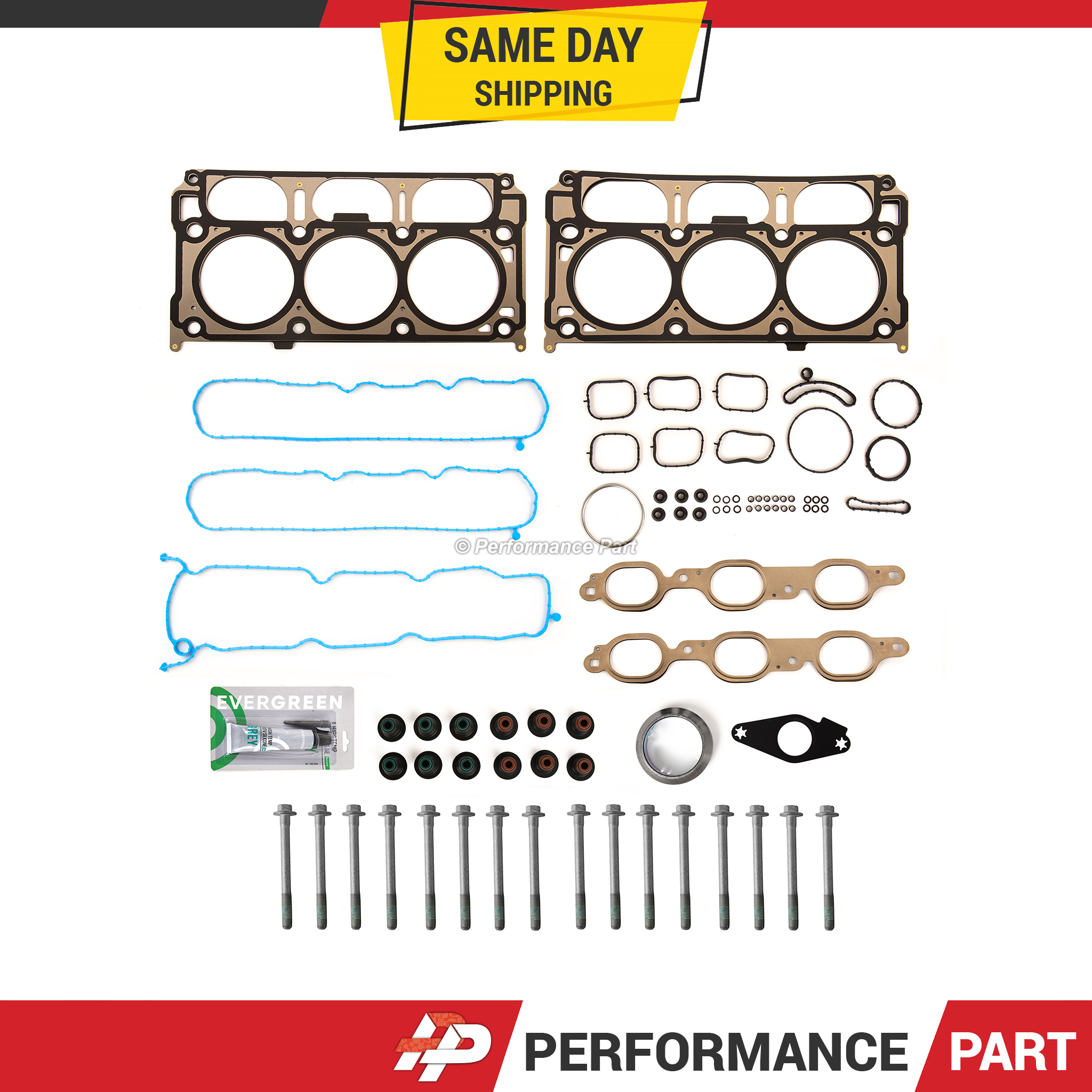 Head Gasket Set Head Bolts Fit 14 19 GMC Chevrolet Silverado Sierra Head Gasket Set Head Bolts Fit 14 19 GMC Chevrolet Silverado Sierra
