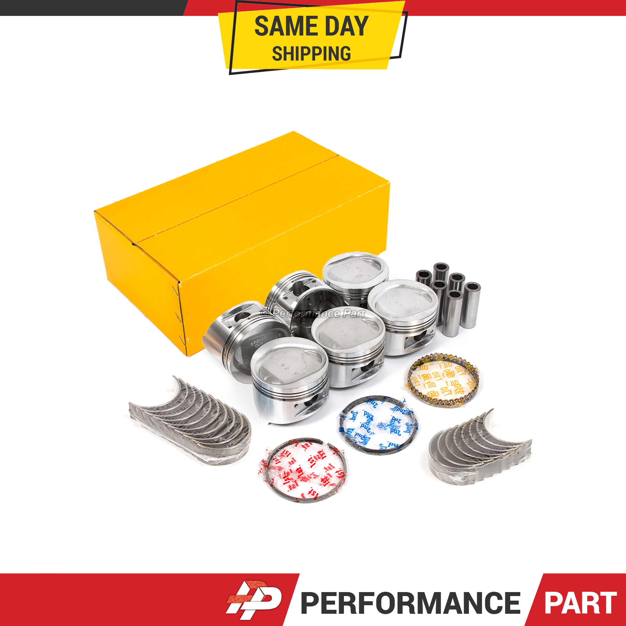 Pistons Main Rod Bearings for 94-00 Chrysler Mitsubishi Dodge Plymouth 3.0 6G72 - Picture 1 of 12