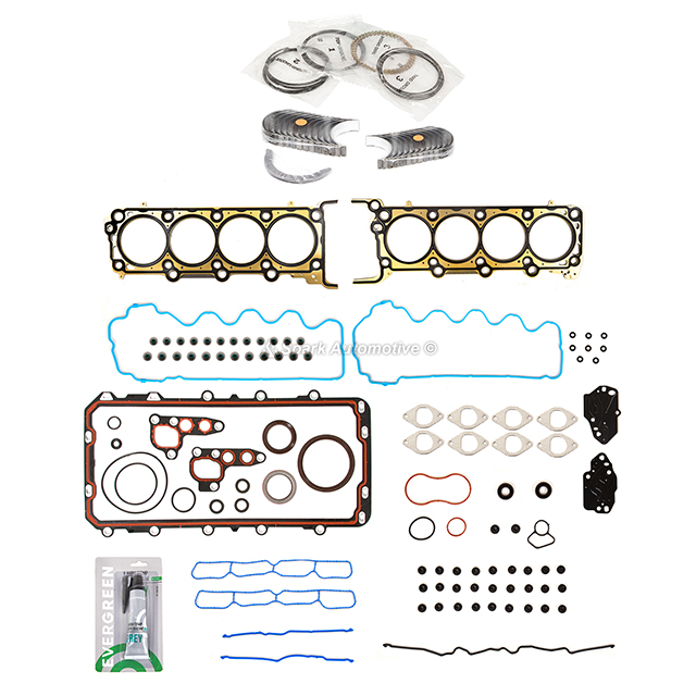 HS26308PT-2, CS9790 Full Gasket Set Bearings Rings Fit 2009-2010 Ford Mustang 4.6L 24V SOHC