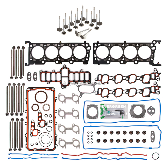 HS9790PT-10, ES72798, CS9790-5, IV4149, EV4149 Full Gasket Set Intake Exhaust Valves Fit 01-02 Ford F150 E150 Expedition 4.6