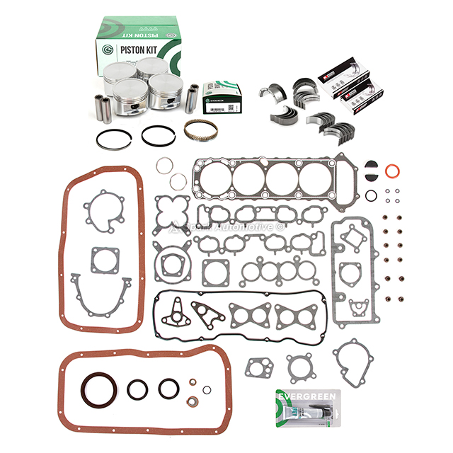 11-676, HS9646PT, CS9946 Full Gasket Set Pistons Bearings Fit 90-97 Nissan D21 Pickup 2.4L SOHC KA24E