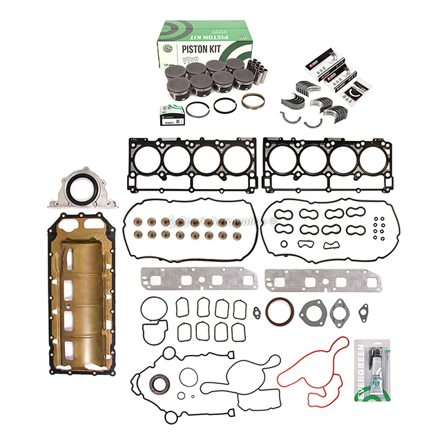 HS26284PT, HS26284PT-1, CS26284, 5086010AB, 5086011AB Full Gasket Set Pistons Bearings Fit 03-08 Chrysler Dodge Ram 5.7L OHV