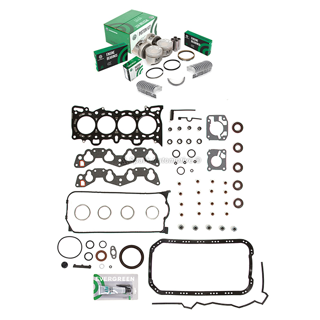 Full Gasket Set Pistons Bearings Fit 92-95 Honda Civic VX 1.5L SOHC D15Z1 - Picture 2 of 12