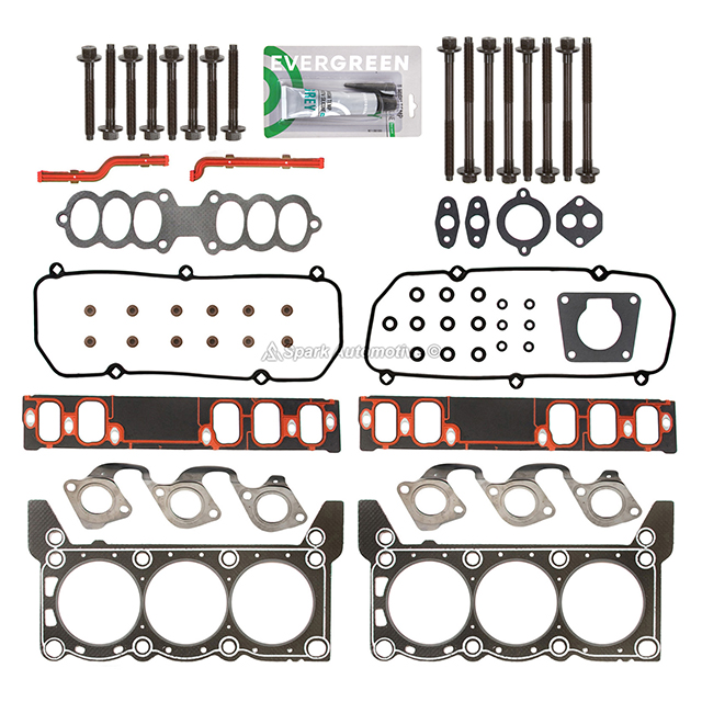 HS8857PT-8, ES72160 Head Gasket Bolts Set Fit 1996 Ford Mustang Mercury V6 3.8 OHV VIN 4 - RWD