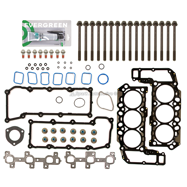 HS26229PT, ES71129-1 Head Gasket Bolts Set Fit 02-05 Dodge Ram Jeep Liberty Grand Cherokee 3.7 VIN K