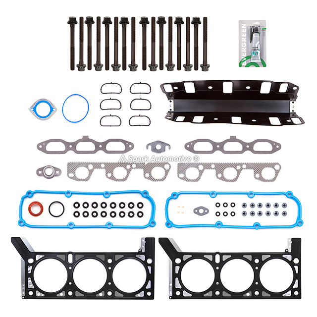HS26326PT, MS92808, MS92808-1, ES72163 Head Gasket Bolts Set Fit 07-11 Jeep Wrangler 3.8L V6 OHV 12v VIN 1 