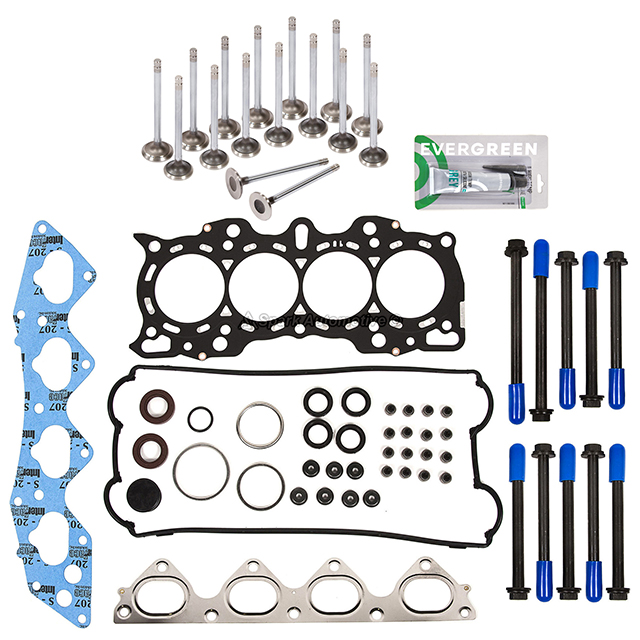 HS26159PT Head Gasket Set Intake Exhaust Valves Fit 97-01 Honda CRV 2.0L DOHC B20Z2 B20B4