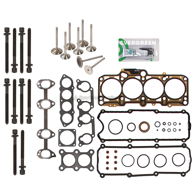 HS26161PT, ES72189 Head Gasket Set Intake Exhaust Valves Fit 98-03 Volkswagen Beetle Golf Jetta 8V