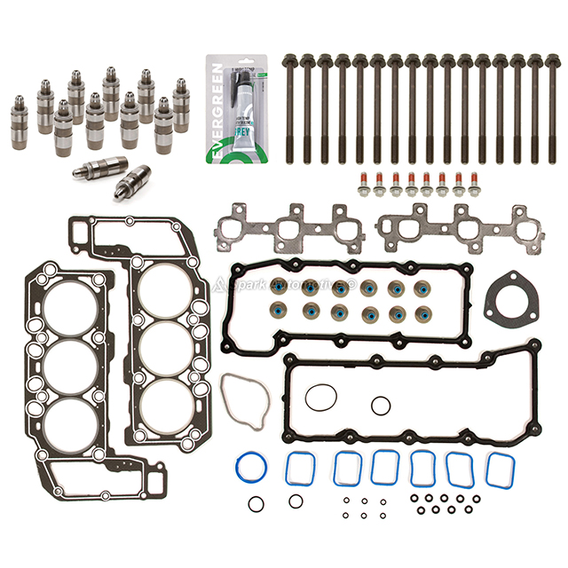 HS26229PT, ES71129-1 Graphite Head Gasket Set Bolts Lifters Fit 02-05 Dodge Jeep Trucks 3.7 VIN K