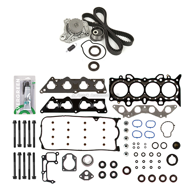 HS26236PT, 032-2954 Head Gasket Set MLS Timing Belt Kit Water Pump Fit 01-05 Honda Civic 1.7L D17A1
