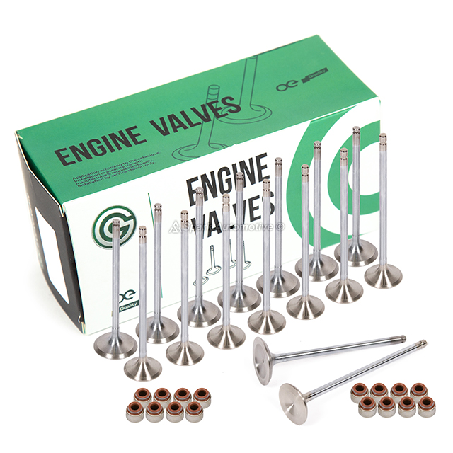 V2566, V2565X, 021-3325, 021-3323 Intake Exhaust Valves w/ Seals Fit 90-96 Honda Accord Prelude F22A1 F22A4 F22A6