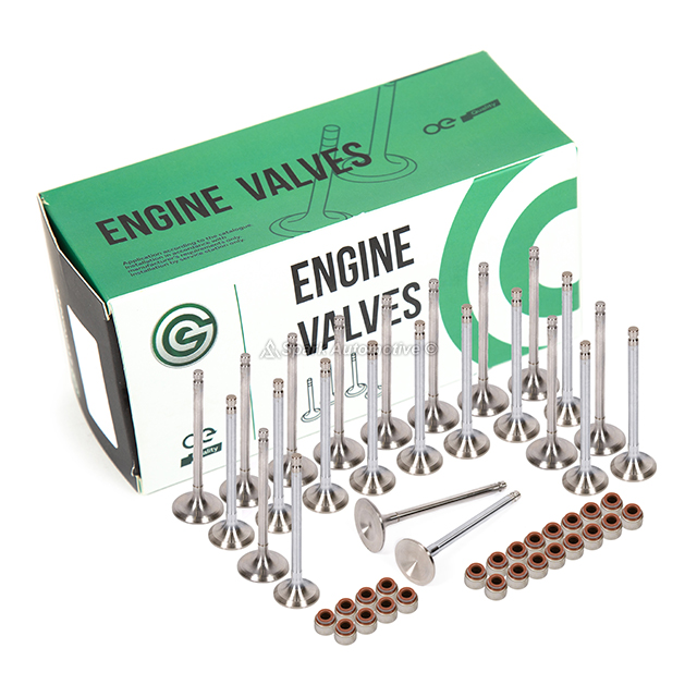 021-3456, 021-3455 Intake Exhaust Valves w/ Seals Fit 91-99 Mitsubishi Dodge Kia Hyundai 6G72 6G74
