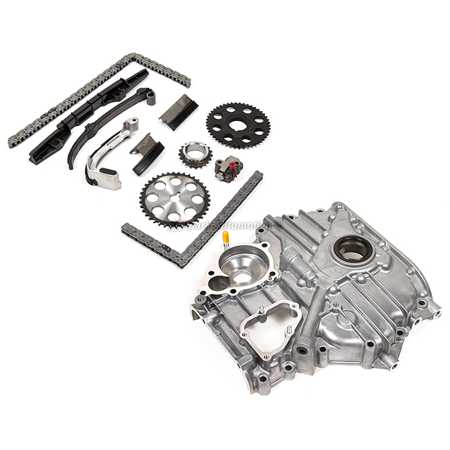Timing Chain Kit Timing Cover with Oil Pump Fit 89-94 Mazda