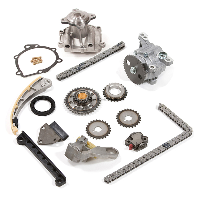 12761-77E10, 12762-77E00, 12631-77E00, 12741-77E00, 12745-77E00, 12831-77E00, 12832-77E00, 12811-77E00, 12771-77E00, 12772-77E00, 16100-65D00, 17400-77816 Timing Chain Kit Water Oil Pump Fit 96-03 Chevy Suzuki 1.8 2.0 DOHC J18A J20A