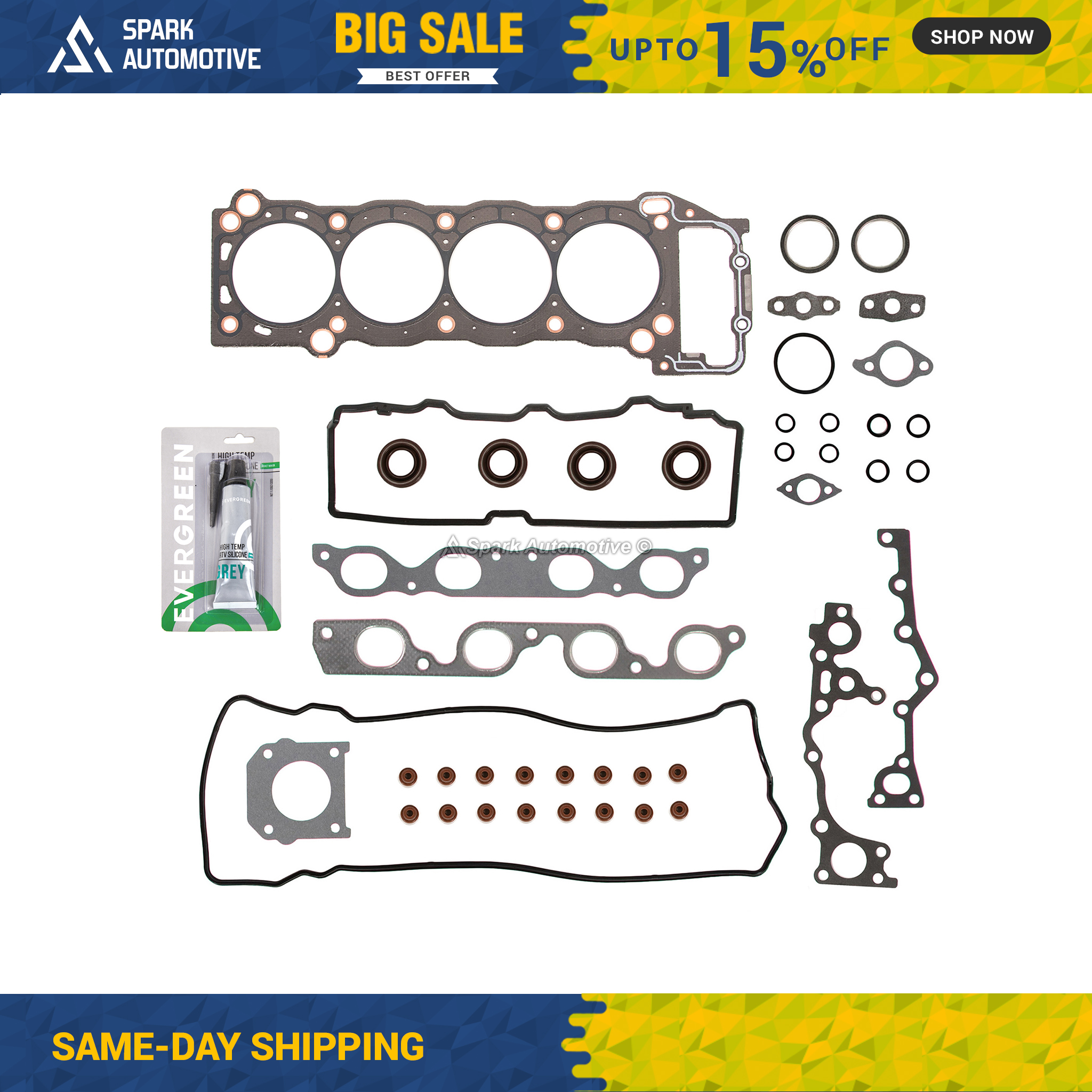 Previa O2 Sensor Gasket Head Gasket Set Fit 91-97 Toyota Previa Supercharged 2.4 DOHC 16V 2TZFE ...