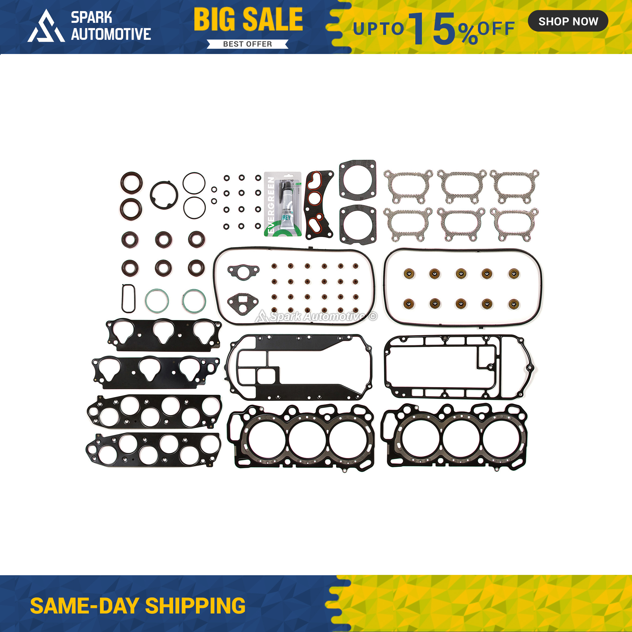 Engine Cylinder Head Gasket Set For Honda & Acura – Fits Odyssey, Pilot, Ridgeline, TL, MDX – Includes MLS Gaskets & Seals