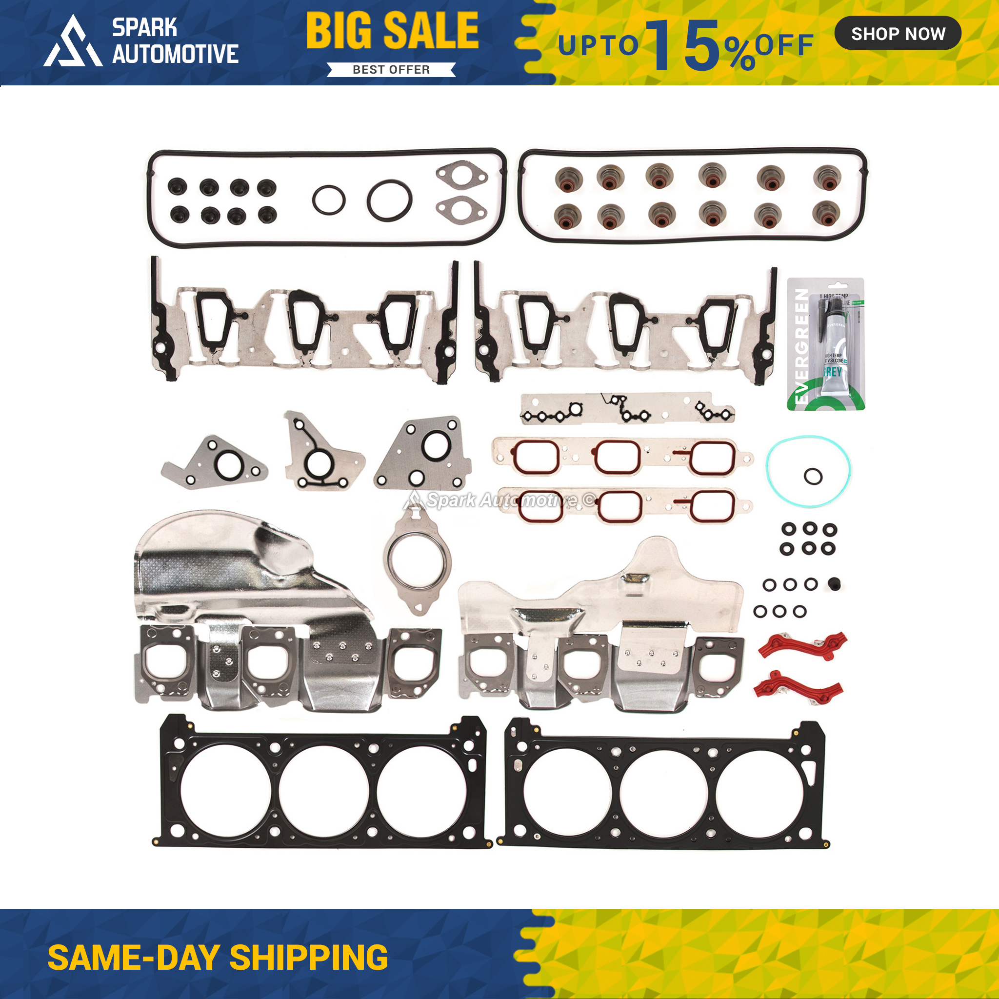 Juego de juntas de cabezal ajuste 06-11 Buick Chevrolet Pontiac Saturn 3.5 y 3.9 OHV 12V - Imagen 1 de 12