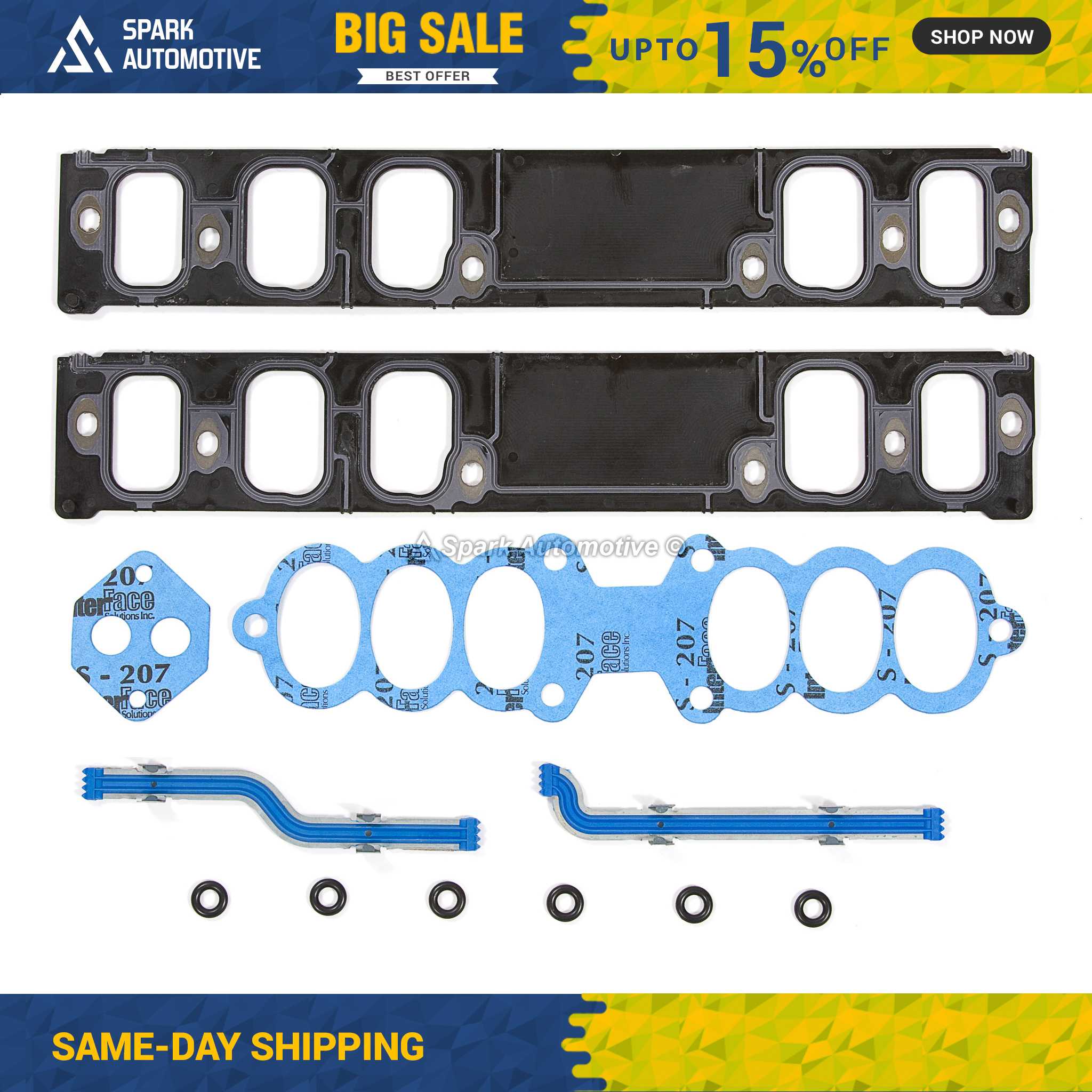 Junta de colector de admisión para 96-98 Mercury Cougar Ford Mustang 3,8 L OHV Vin 4 - Imagen 1 de 7