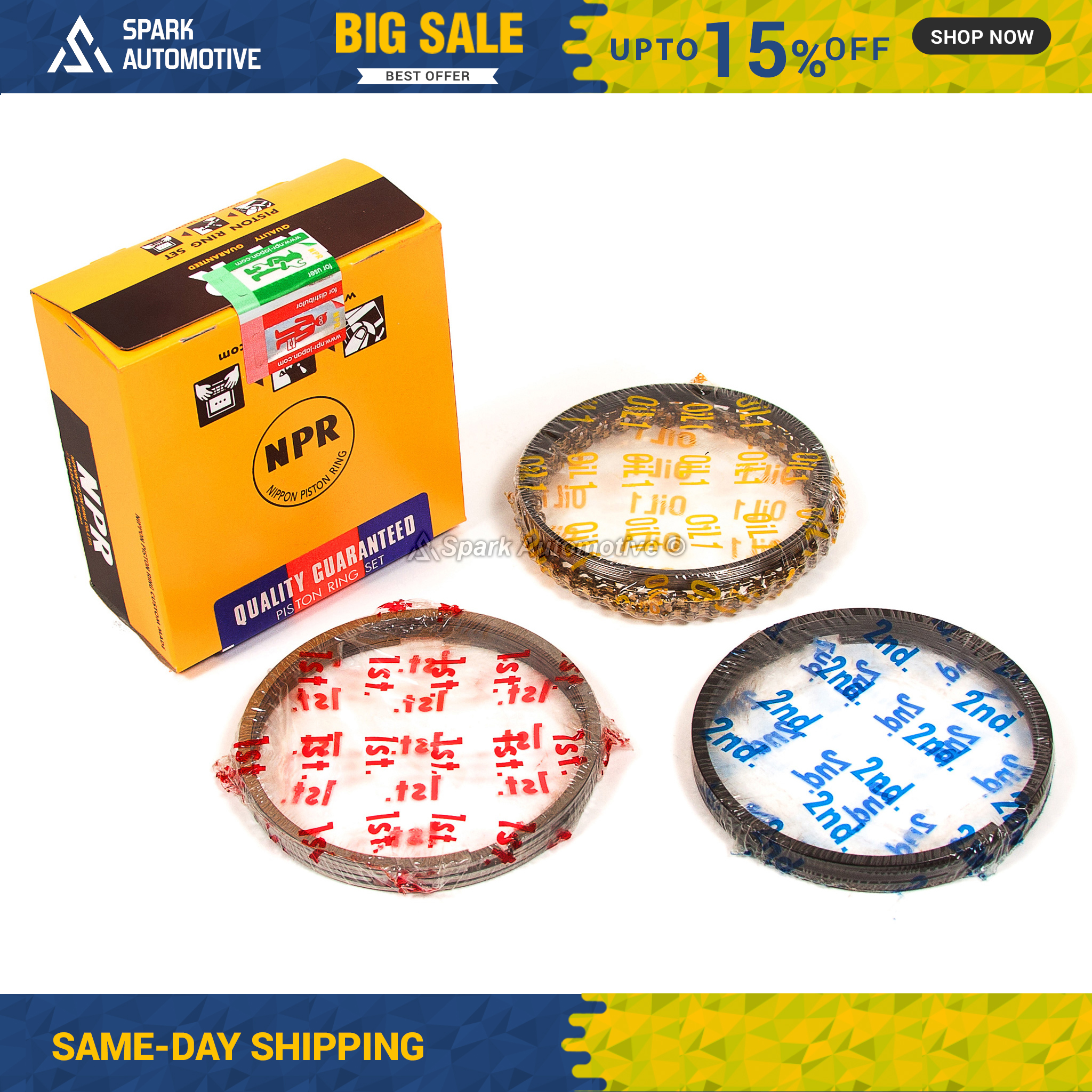 Anillos de pistón NPR para Toyota Starlet Corolla 73-82 1,2 L 1,3 L 1,6 L - Imagen 1 de 10